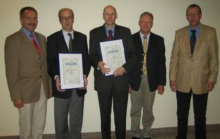 Urkundenübergabe auf der FSK Mitgliederversammlung 2007